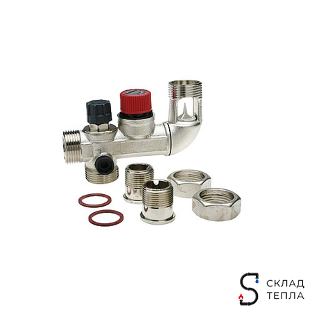 Группа безопасности водонагревателя STOUT - 1" (давление срабатывания 7 бар). Вид 1.