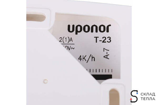 Комнатный проводной термостат Uponor Base T-23 230В. Вид 4.