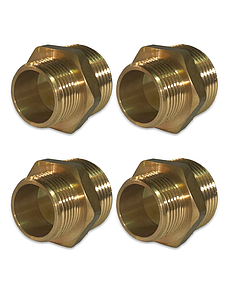 Ниппель латунный резьбовой переходной TIM - 1' x 3/4' (4шт.)