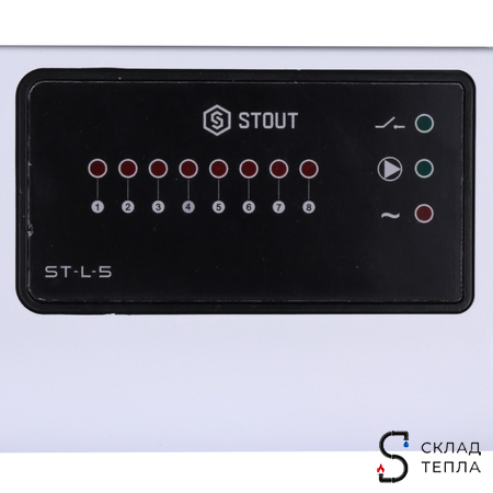 STOUT Проводной контроллер термостатических клапанов L-5. Вид 4.