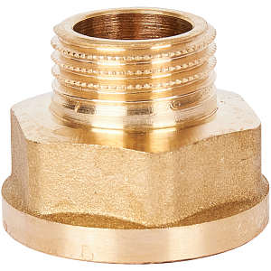 Переходник латунный с внутренней резьбой на наружную STOUT - 3/4' x 1/2' (под ключ, 4шт)