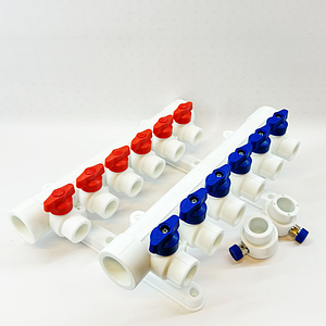 Коллекторная группа VALFEX 32х20 - 6 контуров (для полипропиленовых труб под пайку, цвет белый)