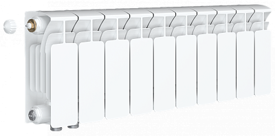 Радиатор биметаллический Rifar Base Ventil 200 - 10 секций (подключение нижнее слева) Радиатор биметаллический Rifar Base Ventil 200 - 10 секций (подключение нижнее слева)