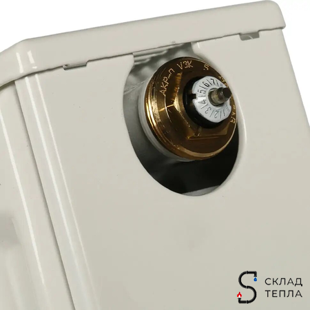 Радиатор стальной KERMI FTV 22 - высота 600 мм, длина 3000 мм с нижним подключением. Вид 8.