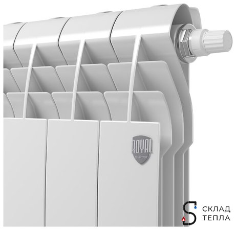 Радиатор биметаллический Royal Thermo BiLiner 500 Bianco Traffico (Белый) - 14 секций. Вид 3.