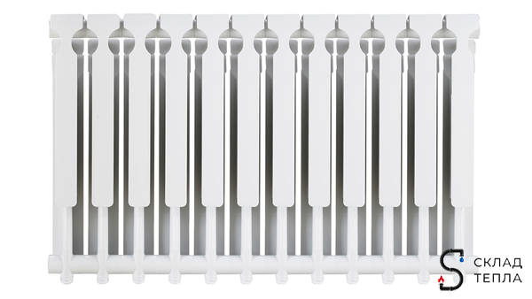 Радиатор алюминиевый ROMMER Optima 500 - 12 секций. Вид 2.