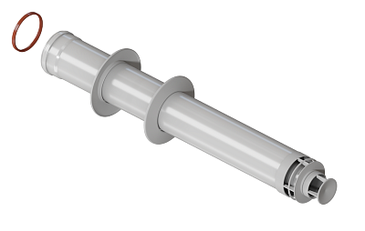 Труба с наконечником Rommer СТАНДАРТ 60/100 (770мм) рабочая 700мм Труба с наконечником Rommer СТАНДАРТ 60/100 (770мм) рабочая 700мм