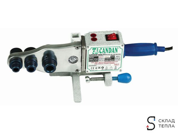 Паяльник для ППР труб CANDAN CM-01 SET (20-40мм, 1500 Вт). Вид 3.