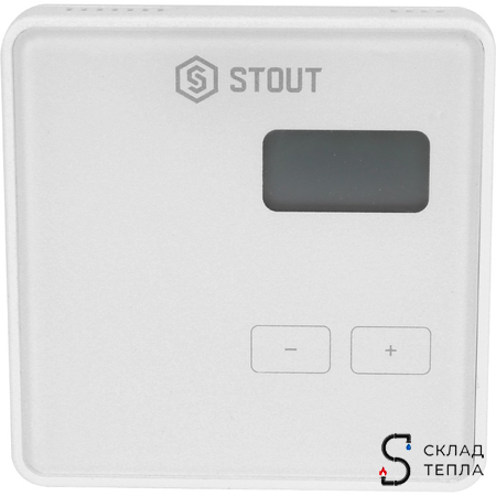 STOUT Беспроводной комнатный двухпозиционный регулятор ST-294v2, белый. Вид 1.