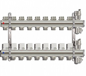 Коллекторные группы без расходомера, 9 выходов
