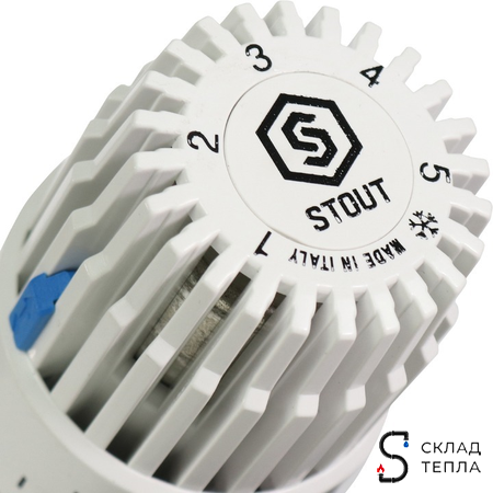 Головка термостатическая жидкостная  STOUT - 3015 (M30x1,5) (6-28°C). Вид 4.