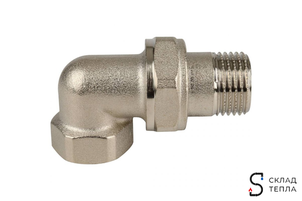Сгон угловой ITAP 162 - 3/4" (никелированный, с уплотнительным кольцом). Вид 3.