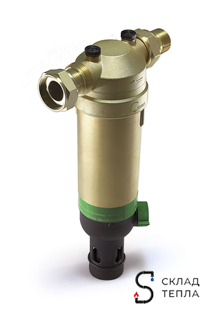 Фильтр с обратной промывкой 1" (для горячей воды, 2 манометра). Вид 4.