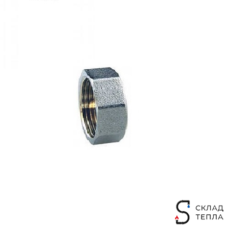 Заглушка с внутренней резьбой для коллектора FAR 4100 - 3/4" (цвет хромированный). Вид 1.