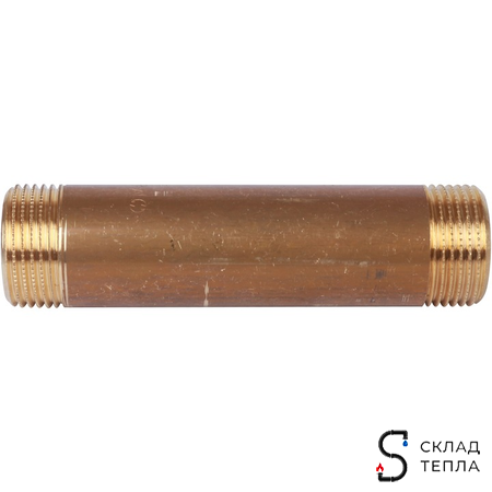 Удлинитель резьбовой STOUT - 3/4" длина 70 мм (НР/НР, цвет латунный). Вид 3.
