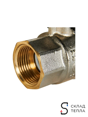 Кран шаровой полнопроходной STOUT - 3/4" (ВР/НГ, PN40, Tmax 150°С, ручка-бабочка черная). Вид 3.