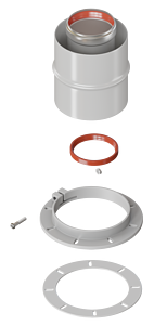 Адаптер вертикальный Rommer 60/100 (Bosch, Buderus, Baxi ECO Nova/Classic)