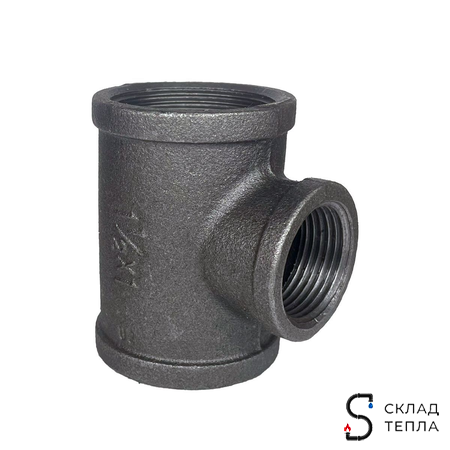 Тройник переходной чугун Ду 40х15 (1 1/2"х1/2") ВР Fittex PLUS (1шт). Вид 5.