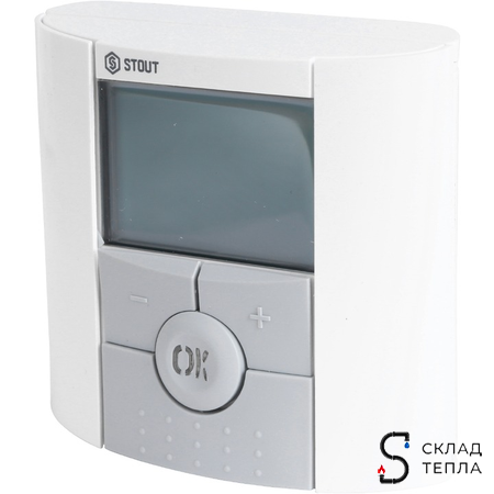 Электронный комнатный термостат BTD, с ЖК-дисплеем. Вид 3.