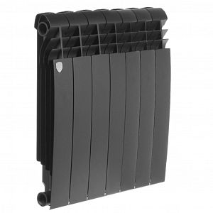 Радиатор биметаллический Royal Thermo BiLiner 500 Noir Sable (Чёрный) - 7 секций Радиатор биметаллический Royal Thermo BiLiner 500 Noir Sable (Чёрный) - 7 секций