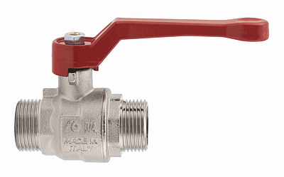 Кран шаровой полнопроходной ITAP 099 - 1 1/2' (НР/НР, PN30, Tmax 95°С, ручка-рычаг красная)