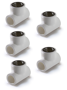 Тройник комбинированный с внутренней резьбой TIM - 20 x 3/4' (комплект- 5 шт.)