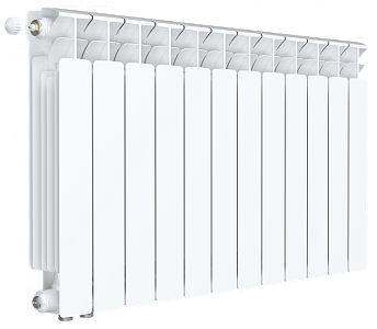 Радиатор биметаллический Rifar Base Ventil 500 - 12 секций (подключение нижнее слева) Радиатор биметаллический Rifar Base Ventil 500 - 12 секций (подключение нижнее слева)