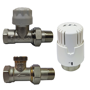 Комплект подключения радиатора E.C.A. прямой 1/2' 