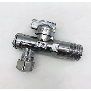 Кран шаровой угловой TIM - 1/2' x 10мм (НР/НР, с цангой и отражателем)