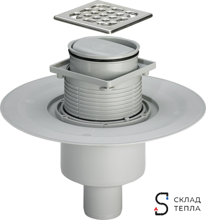 Трап для душевой TIM с вертикальным выпуском. Вид 1.