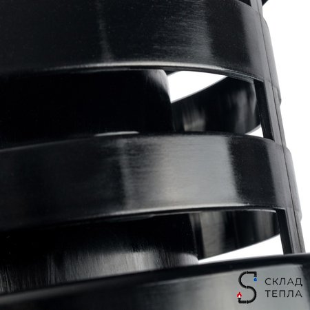 Адаптер вертикальный утепленный STOUT для коаксиального дымохода D60/100 мм (длина 1000мм, комплект). Вид 4.