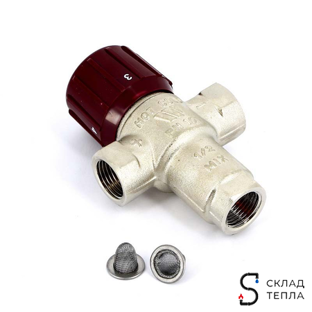 Клапан термостатический смесительный WATTS AQUAMIX 61C - 3/4" (ВР, регулировка 32-50°C). Вид 3.