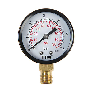 Манометр радиального подключения 1/4' - 6 бар