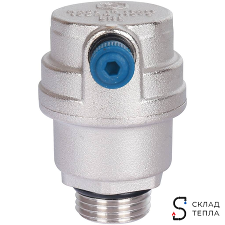 Воздухоотводчик автоматический STOUT - 1/2" (НР, воздухоотвод сбоку, цвет никелированный). Вид 4.