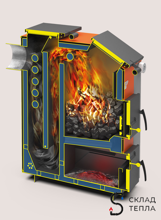 Котел твердотопливный Теплодар Куппер ЭКСПЕРТ - 30 кВт (со встроенным ТЭНом 9 кВт). Вид 1.