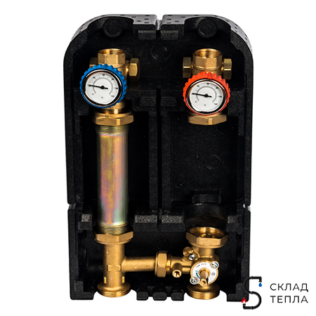 Насосная группа STOUT - 1"1/4 (с 3-х ходовым приводным смесителем, без насоса, 39 kW DT10°C). Вид 2.