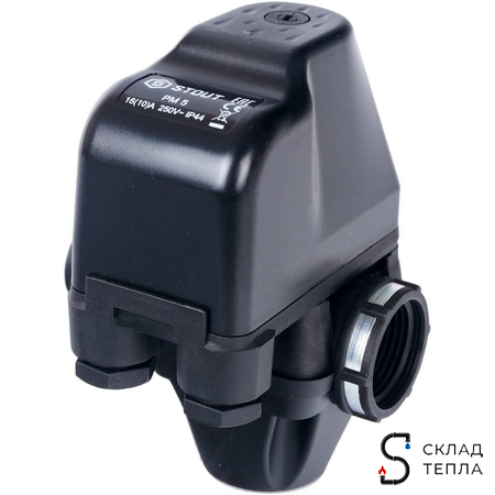 Реле давления со встроенным манометром STOUT PM5-3W (1-5 бар). Вид 6.