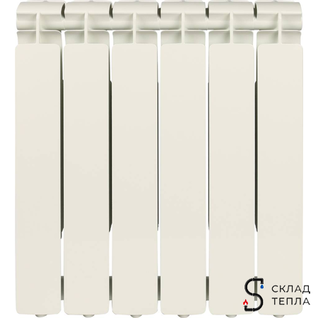 Радиатор алюминиевый STOUT Bravo 500 - 6 секций. Вид 2.