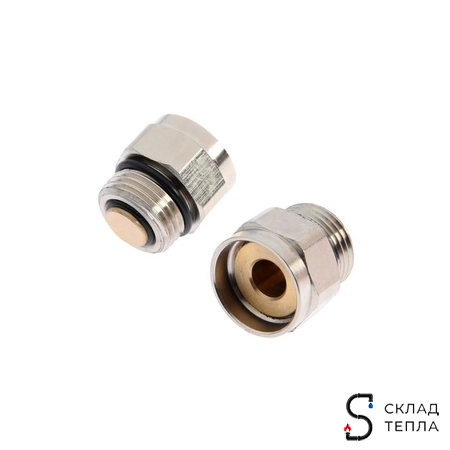 Коллекторная группа TIM - 1" на 4 контура 3/4" (нерж. сталь с расходомерами и сливными кранами). Вид 3.