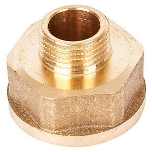 Переходник латунный с внутренней резьбой на наружную STOUT - 1' x 1/2' (под ключ, 2шт)