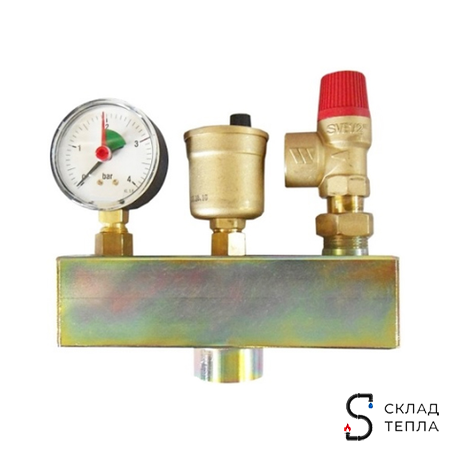 Группа безопасности котла STOUT - 1" (до 50 кВт, 3 бар). Вид 1.