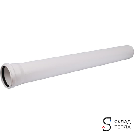 Труба для внутренней канализации шумопоглощающа СИНИКОН КОМФОРТ- D50 мм, длина 500 мм (цвет белый). Вид 1.
