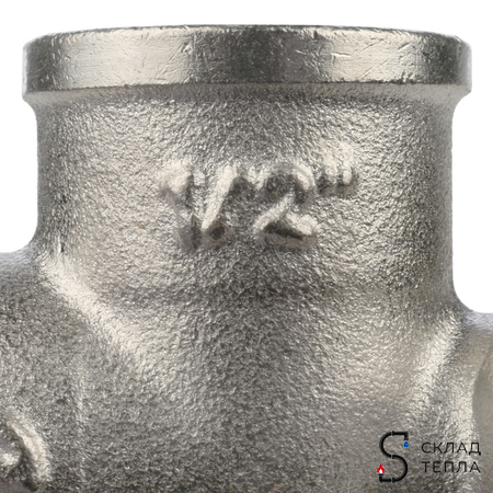 Водорозетка латунная резьбовая STOUT - 1/2" (никелированная). Вид 5.