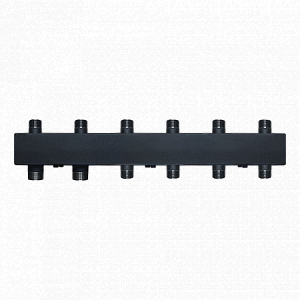 Коллектор котельной разводки Rommer - 1' на 3(5) контура 1'1/4 (до 80 кВт, черная сталь)