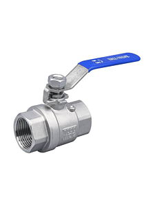 Кран шаровой полнопроходной Benarmo - 1' (ВР/ВР,нержавеющая сталь, ручка-рычаг синяя)