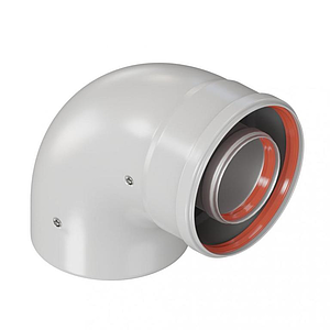 Отвод раструбный Rommer 90 гр. 60/100 (наружный диаметр мама/папа)