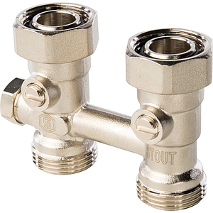 Узел нижнего подключения прямой STOUT - 3/4' (для однотрубной системы)