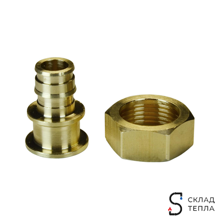 Переход на накидную гайку РОС - 16 x 3/4" с прокладкой (аналог Uponor и Usystems). Вид 8.