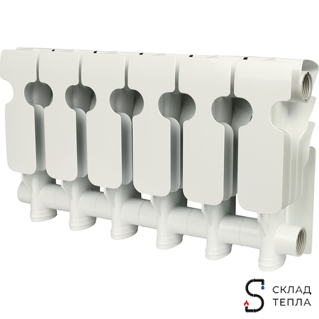 Радиатор алюминиевый ROMMER Plus 200 - 6 секций. Вид 3.