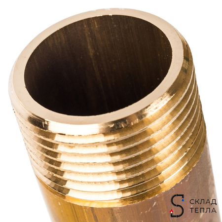 Сгон латунный STOUT - 1/2", длина 75 мм. Вид 3.